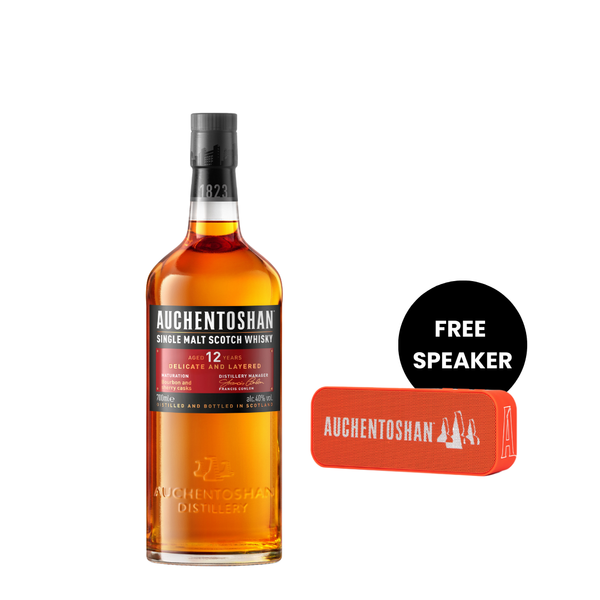 Auchentoshan 12 Years Whisky w/ Free Auchentoshan Speaker