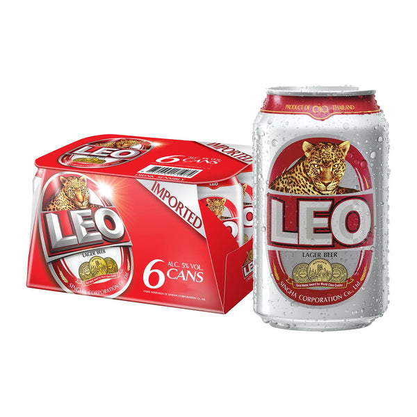 Leo Lager Beer Cans 6x320ml