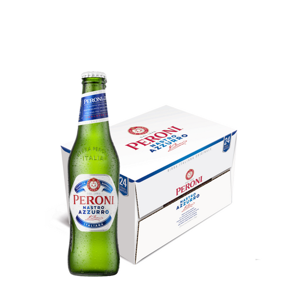 Peroni Nastro Azzurro Beer Bottles Carton 24x330ml Wines N Spirits