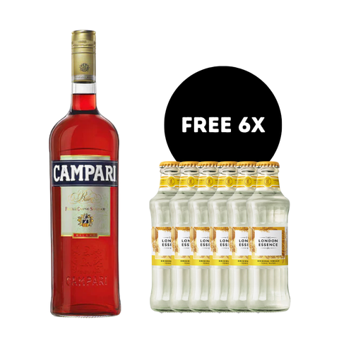 Campari +  FREE 6 London Essence Original Indian Tonic