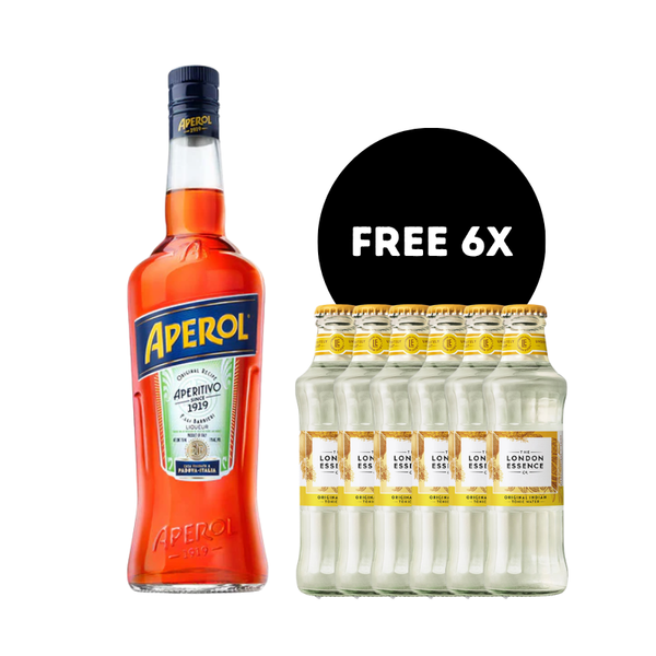 Aperol + FREE 6 London Essence Original Indian Tonic