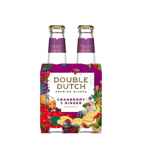 Double Dutch Cranberry & Ginger Tonic 4s x 200ml