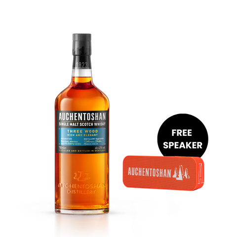 Auchentoshan Three Wood Whisky + FREE Auchentoshan Speaker