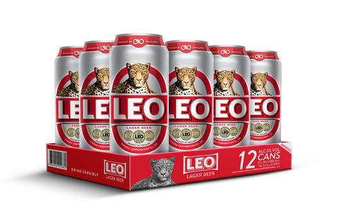 Leo Lager Beer Can 12x490ml