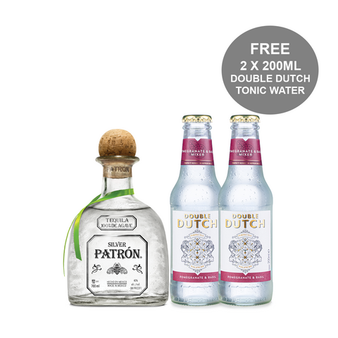Patron Silver Tequila + 2x Double Dutch Tonic Water