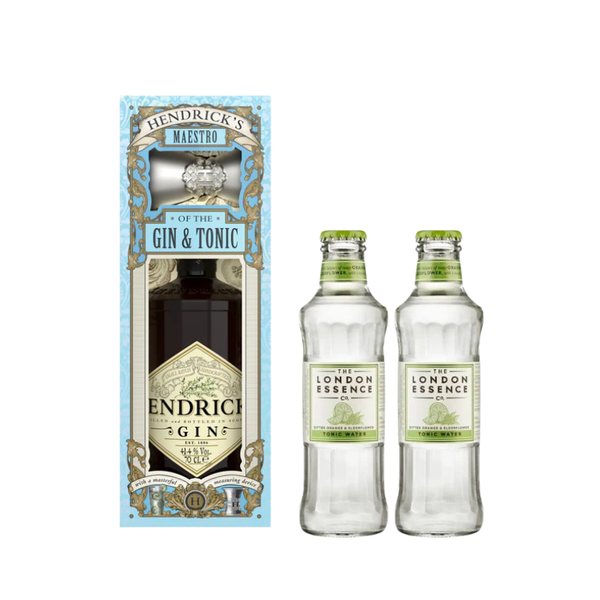 Hendricks Gin + FREE Hendricks Jigger  + 2x FREE London Essence Blood Orange and Elderflower