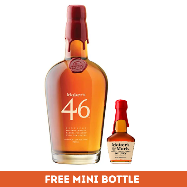 Maker's Mark 46 Bourbon Whisky + Free Mini Maker's Mark