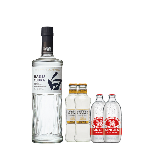 [SG60] Suntory Haku Vodka + 2x FREE LEC Tonic Water + 2x FREE Singha Soda Water