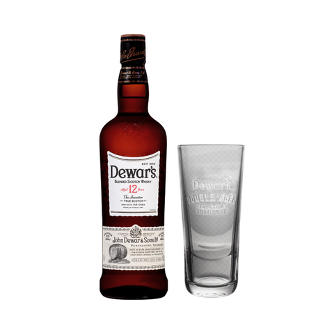 Dewar's 12 Years Old Whisky + FREE Dewar's Glass
