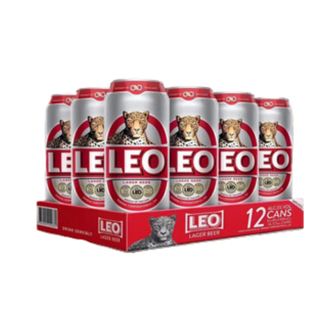 Leo Lager Beer Can 12x490ml