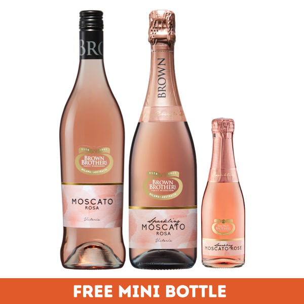 Brown Brothers Moscato Rosé Range (Regular, Sparkling & Mini)