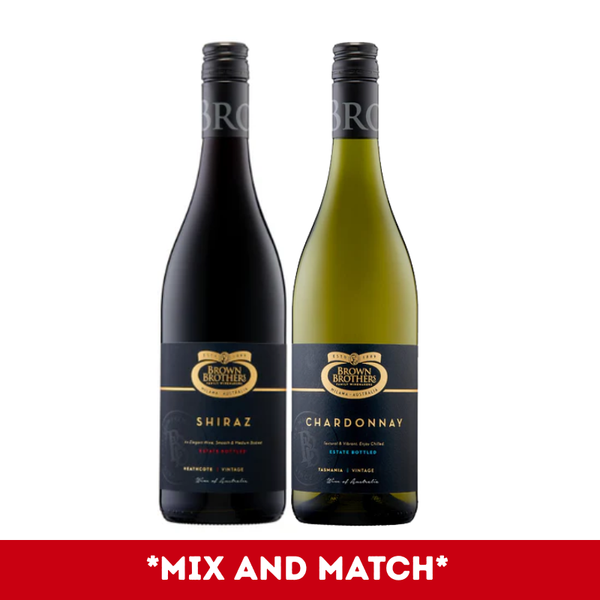 Brown Brothers Bundle of 2 Estate Shiraz/Chardonnay