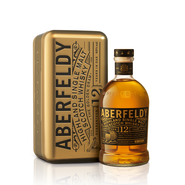 Aberfeldy 12 Years Whisky (w/ Gold Tin Box)