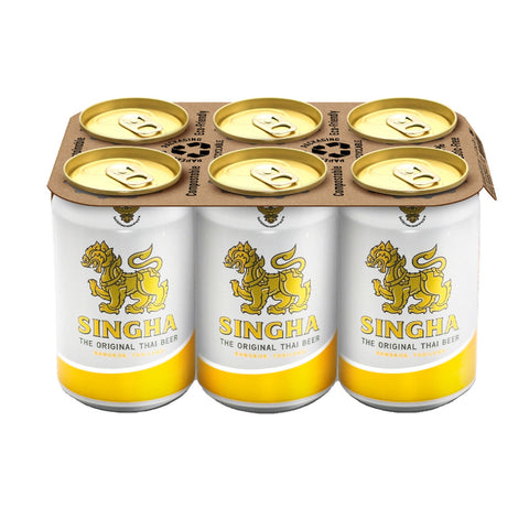 Singha Premium Lager Beer Cans 6x320ml